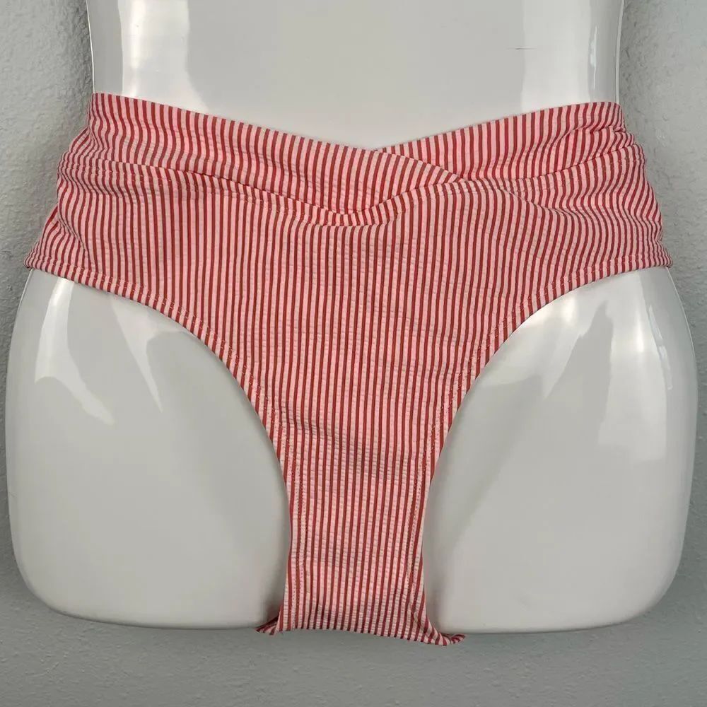 NWT Lauren Ralph Lauren Striped Bikini Bottoms Size 8